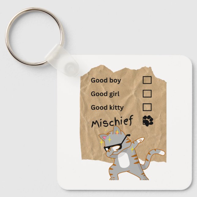 Mischeif cats keychain (Front)