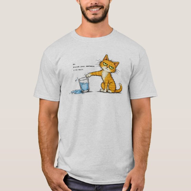 Mischevious Melvin Cat T-Shirt (Front)