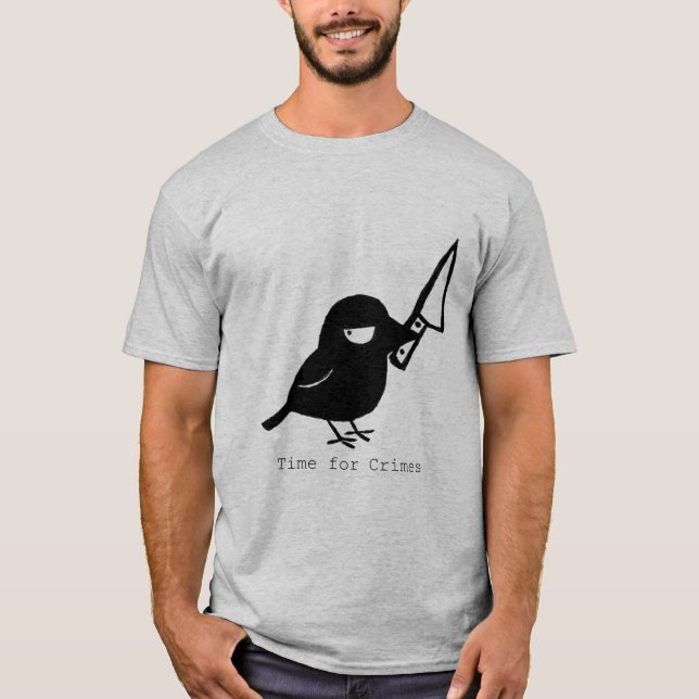 Mischief Crow Time for Crimes T-Shirt (Front)