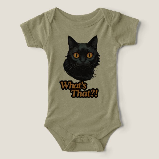 Mischief in Motion: Black Cat’s Surprised Look Infant T-shirt (Design Front)