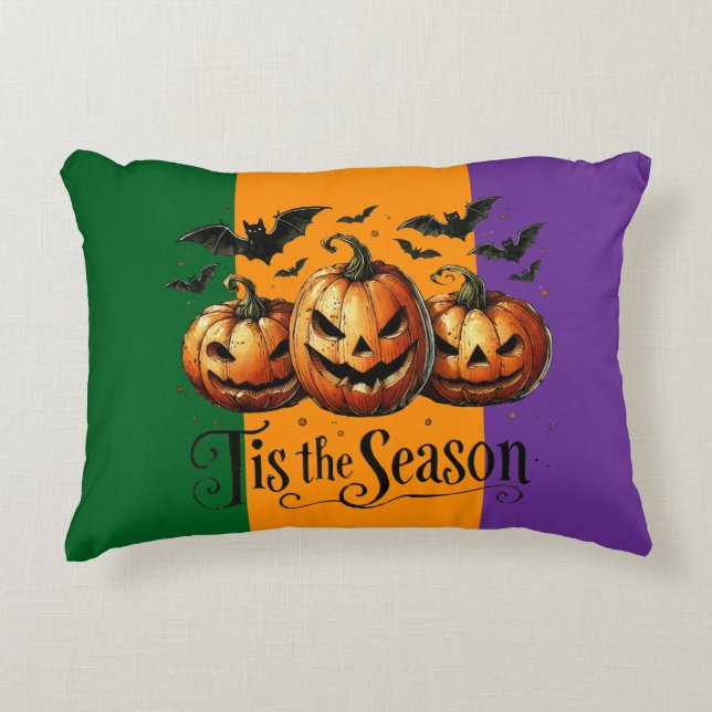 Mischief in the Pumpkin Chorus Accent Pillow (Front)