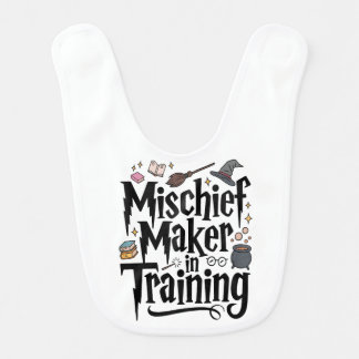 Mischief Maker In Training Newborn Baby Wizard Bib