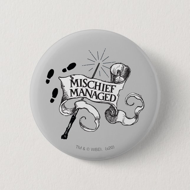 Mischief Managed Button (Front)