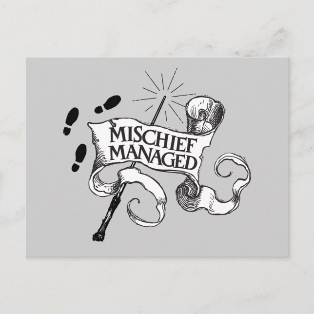 Mischief Managed Invitation Postcard (Front)