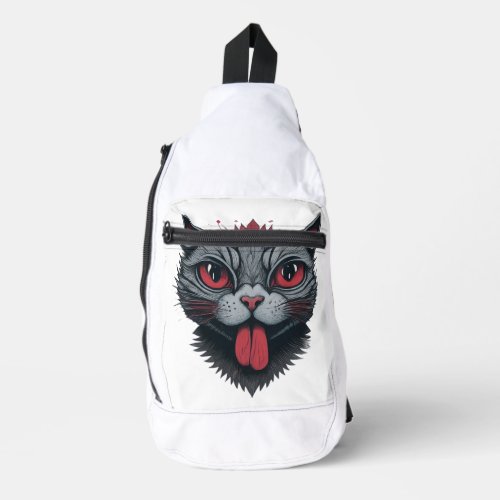 Mischief Meow A Purrfectly Pop Cat Tee Sling Bag