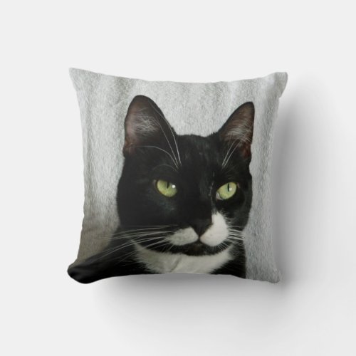 Mischief Tuxedo Cat Pillow