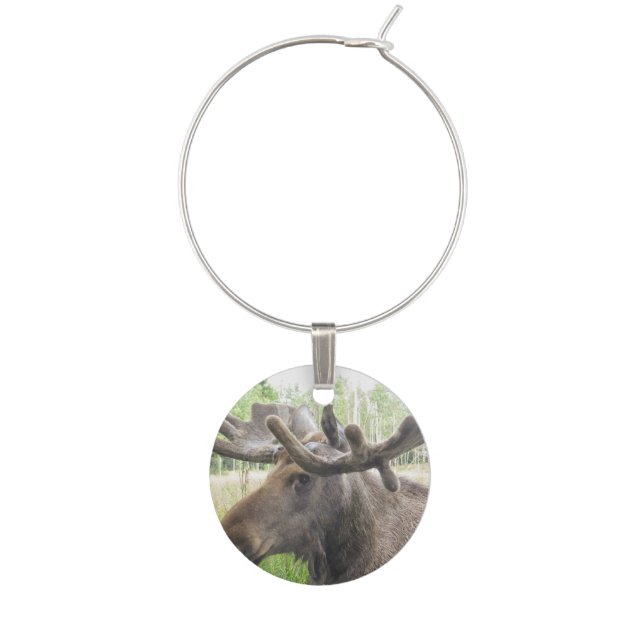Mischievious Moose Wine Charm (Front)