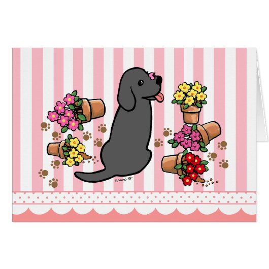 Mischievous Black Labrador Cards (Front Horizontal)