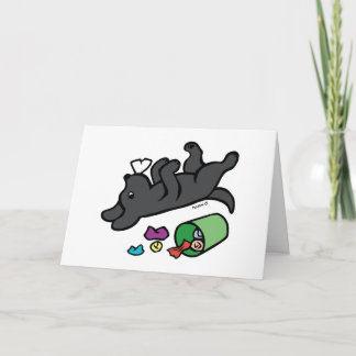 Mischievous Black Labrador Side Eye Card