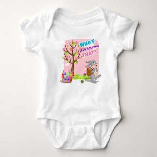 Mischievous Bunny Egg Hunt Baby Bodysuit