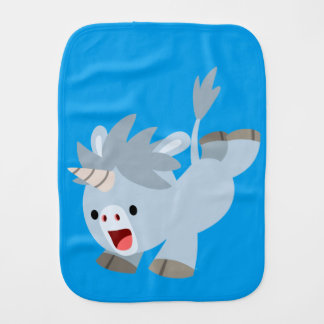 Mischievous Cartoon Baby Unicorn Burp Cloth