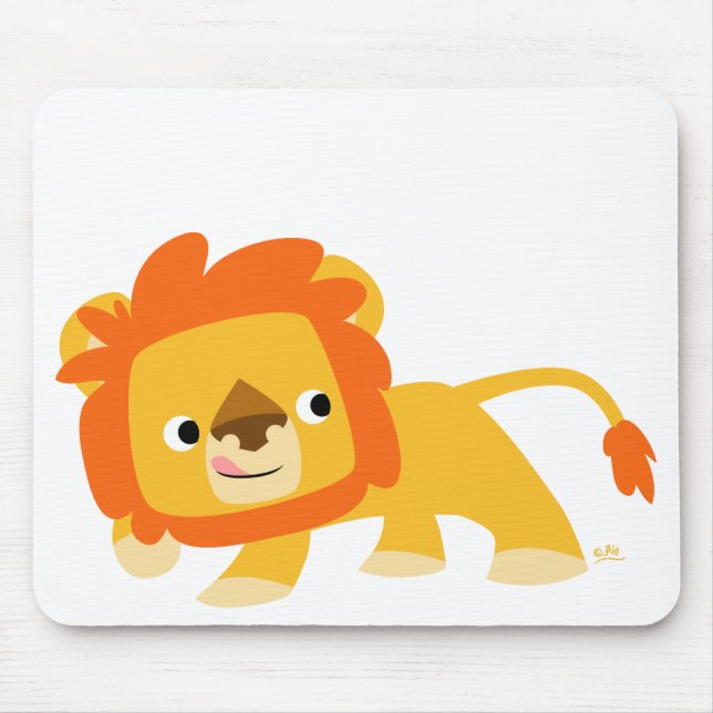 Mischievous Cartoon Lion mousepad (Front)