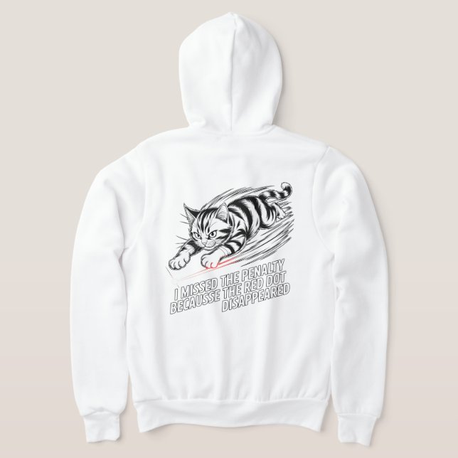  Mischievous Cat Chase - Cat Lover Sports Gift Hoodie (Laydown Back)