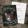 Mischievous Kitty Funny Cat Oh Christmas Tree Holiday Card