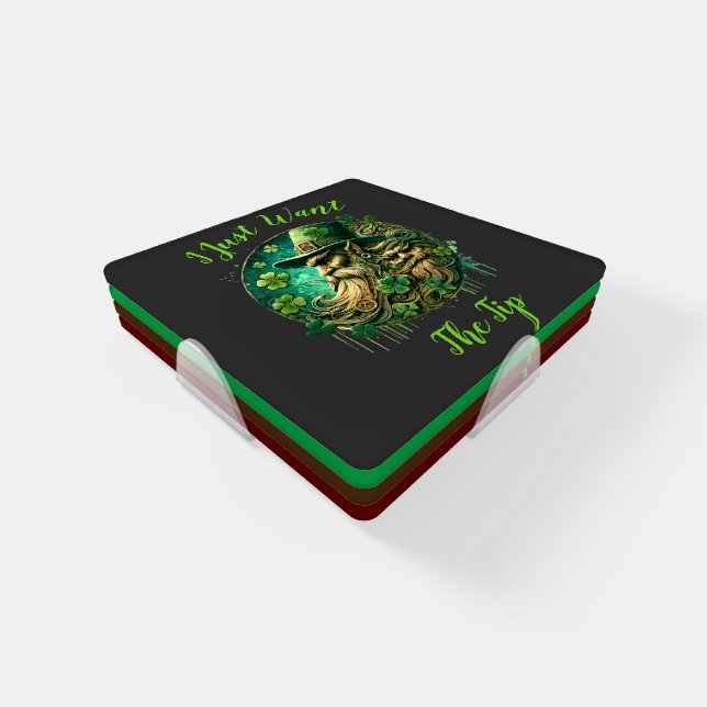 Mischievous Leprechaun Savoring A Pint Coaster Set (Set)
