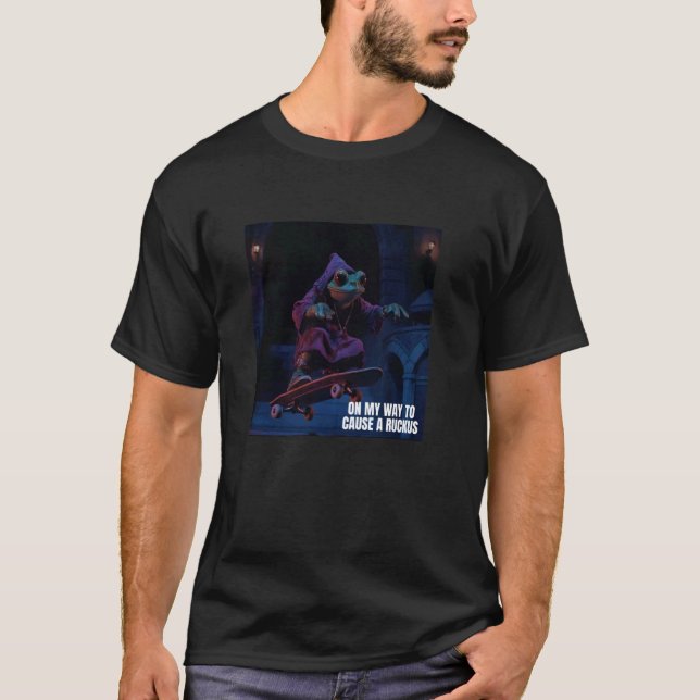 Mischievous Medieval Frog Meme T-Shirt (Front)