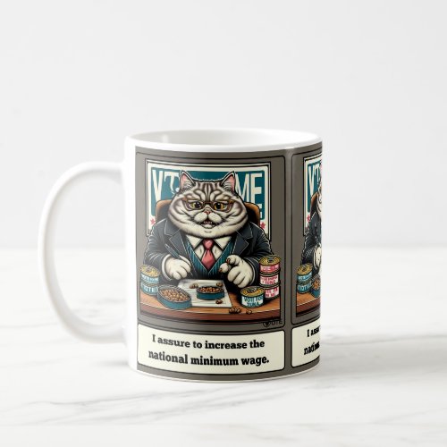Mischievous Meows The Crafty Cat Politician Coffee Mug