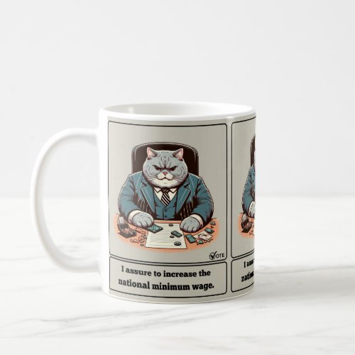 Mischievous Meows The Crafty Cat Politician Coffee Mug