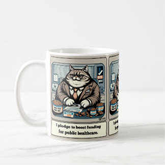 Mischievous Meows: The Crafty Cat Politician Coffee Mug