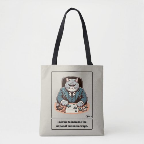Mischievous Meows The Crafty Cat Politician Tote Bag