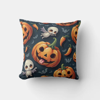 Mischievous pumpkin and ghost high quality cushion