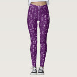 Mischievous skeletons having fun at Halloween Leggings