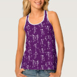 Mischievous skeletons having fun at Halloween Tank Top