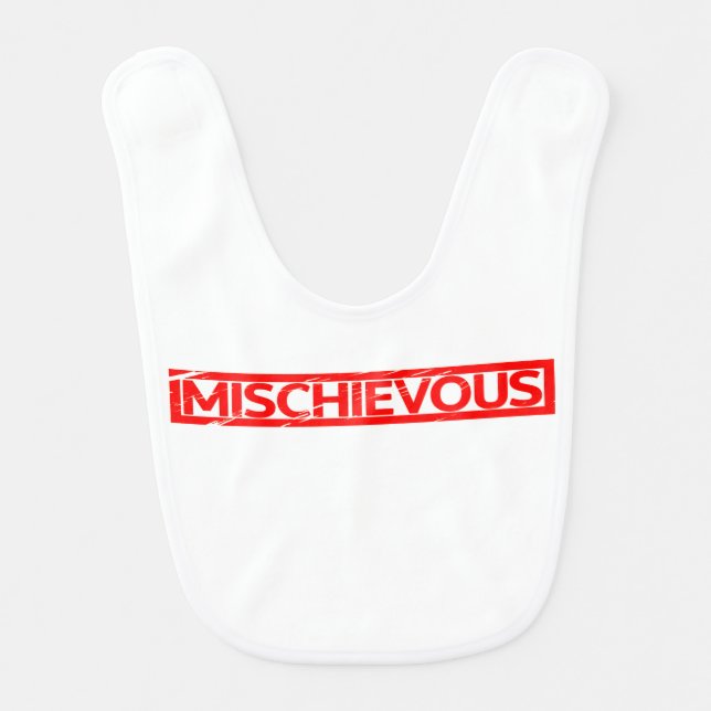 Mischievous Stamp Baby Bib (Front)