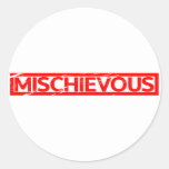 Mischievous Stamp Classic Round Sticker