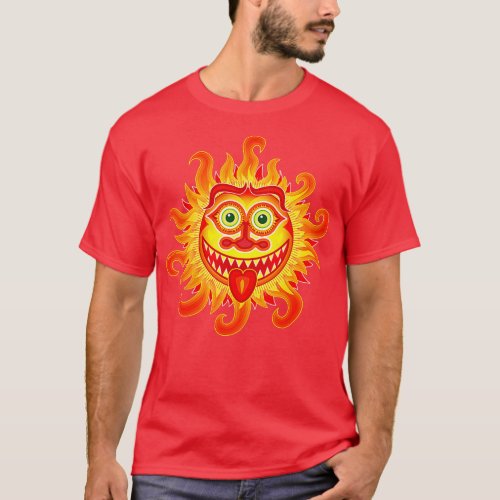 Mischievous summer sun grinning and sticking its t T_Shirt