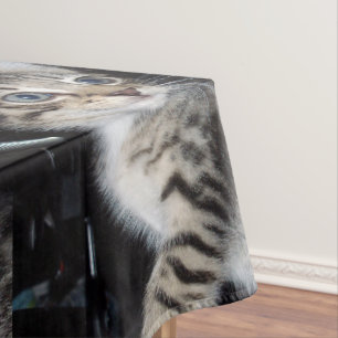 Mischievous Tabby Kitten, Tablecloth