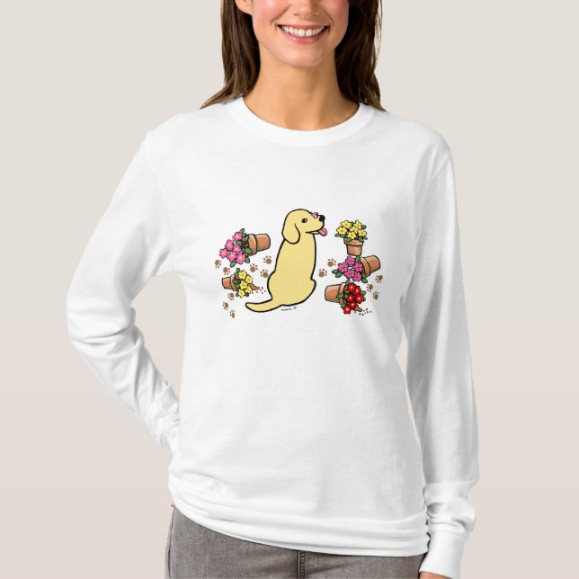 Mischievous Yellow Labrador T-Shirt (Front)
