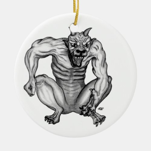 Mischwesen Troll Dmon Teufel Golem Gargoyle Ceramic Ornament