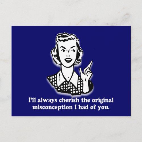 Misconception _ Sarcastic Humor Postcard