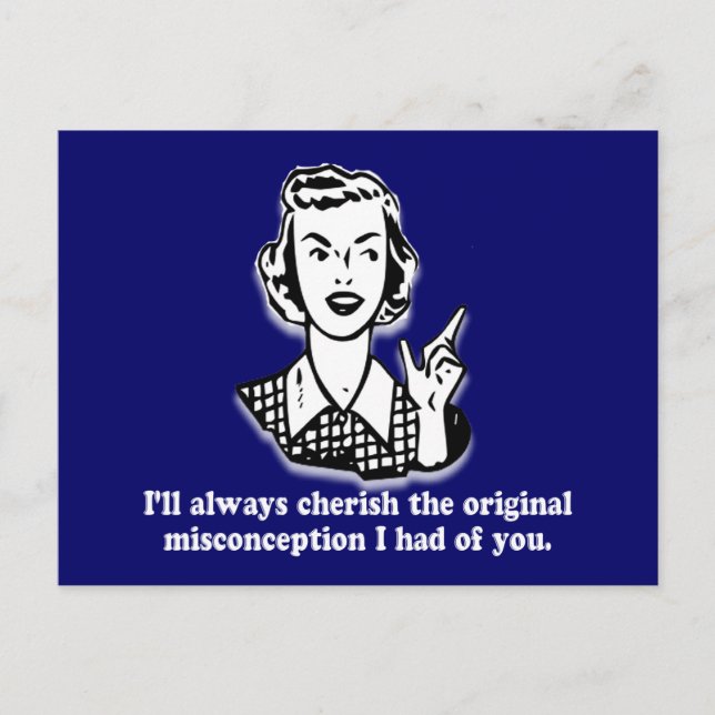 Misconception - Sarcastic Humor Postcard (Front)