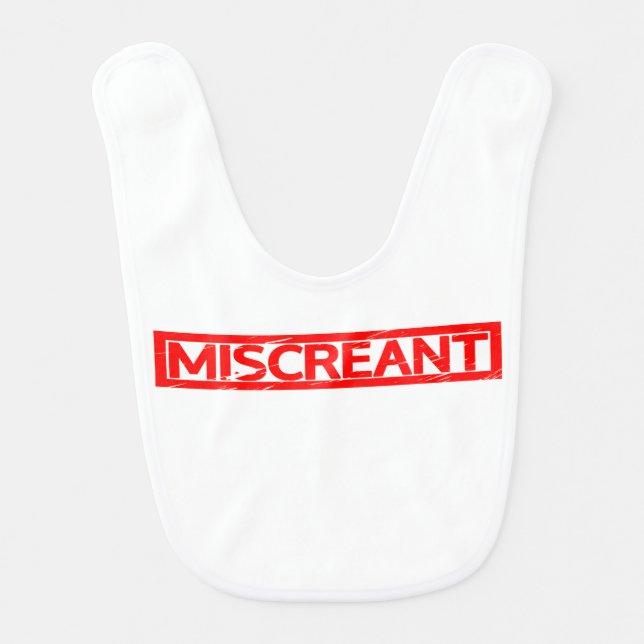 Miscreant Stamp Baby Bib (Front)