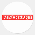 Miscreant Stamp Classic Round Sticker