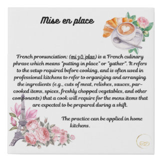 Mise en Place Canvas Gallery Wrap - Kitchen Decor,