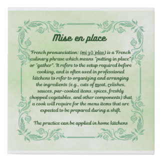 Mise en Place Canvas Gallery Wrap - Kitchen Decor