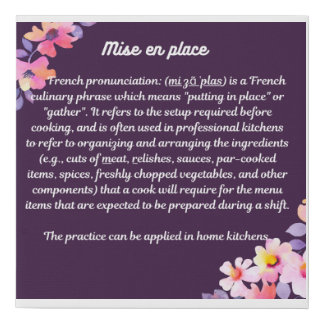 Mise en Place Canvas Gallery Wrap - Kitchen Decor