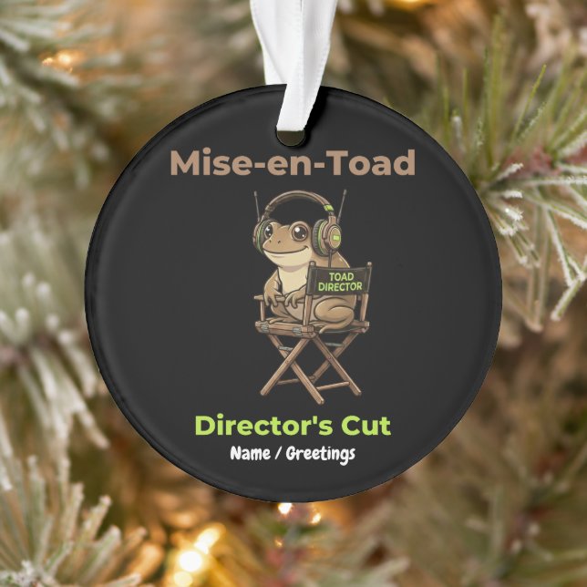 Mise-en-Toad Director’s Cut Cinema Pun Toad Art Ornament (Tree)