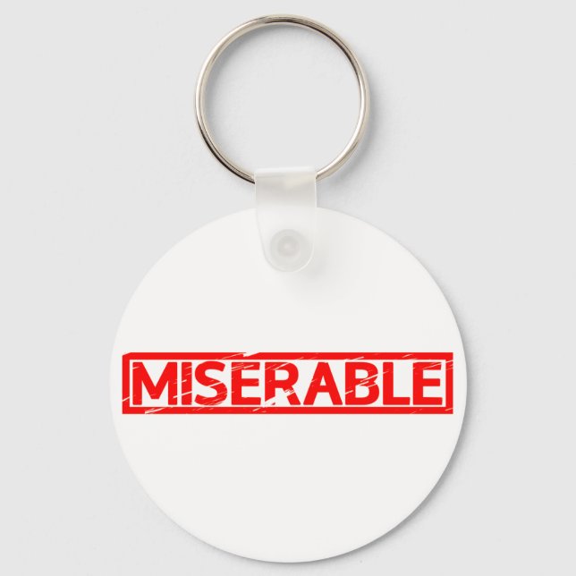 Miserable Stamp Keychain (Front)