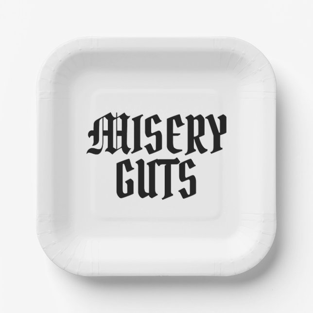 Misery Guts Paper Plates (Front)