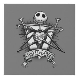 Misfit Love   Jack Skellington Faux Canvas Print