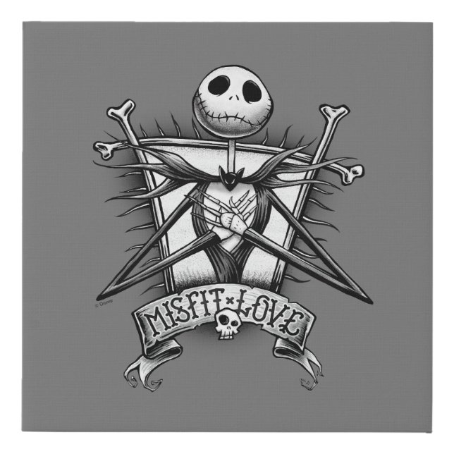 Misfit Love | Jack Skellington Faux Canvas Print (Front)