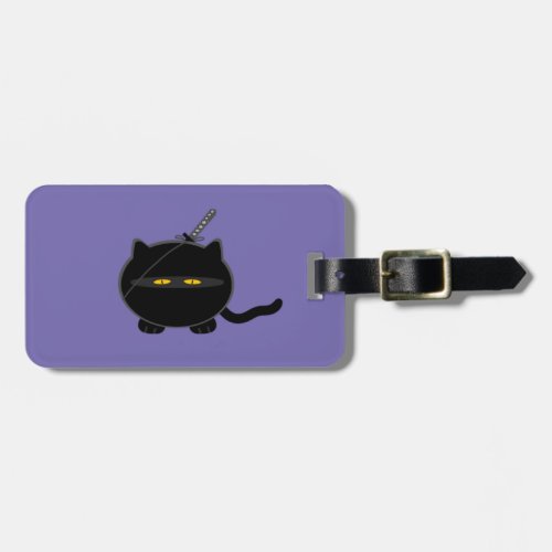 Misfit Ninja Cat  Luggage Tag