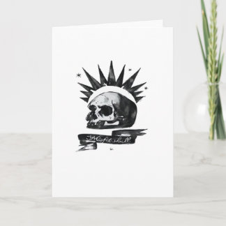 Misfit Skull Creative CharacteFolded Greeting Card