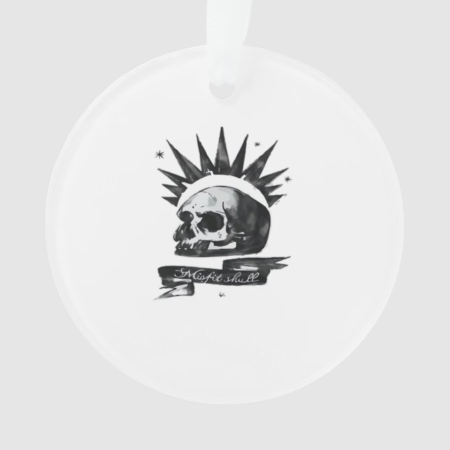 Misfit Skull Creative Character ArAcrylic Ornament (Front)