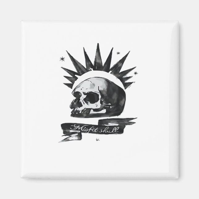 Misfit Skull Creative Character Art Style  Magnet (Front)