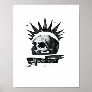 Misfit Skull Creative Character Art Style  Poster